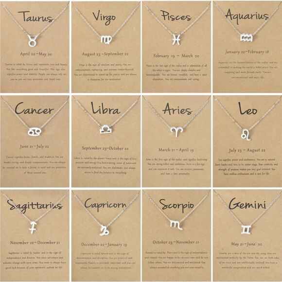 2/$30 Astrology Necklace Cancer Silver Tone Constellation Necklace Gift Simple - Picture 3 of 5